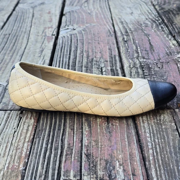 Neiman Marcus,  Womens Flats Loafers, Black, Tan, Size 7.5 - Picture 4 of 12